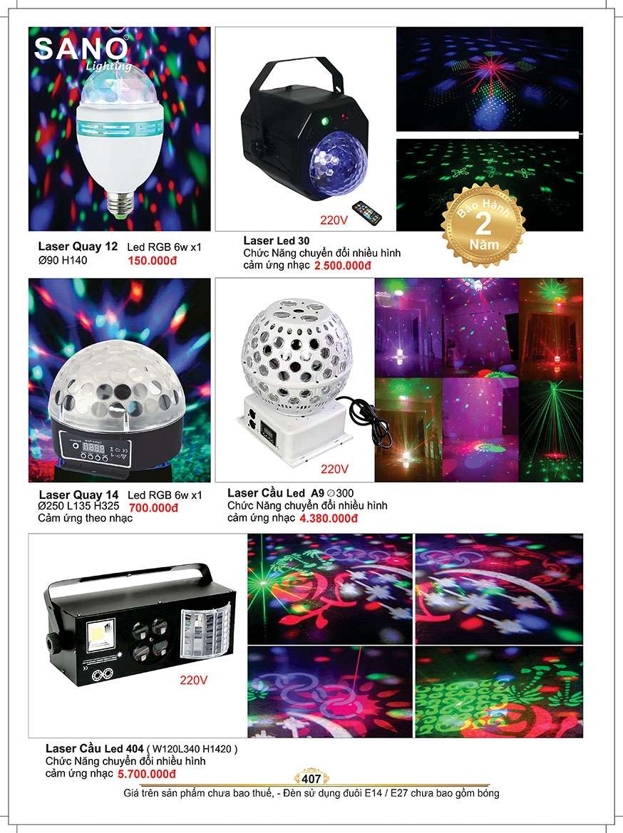 Laser Sano Lighting laser quay, laser led, Laser cầu