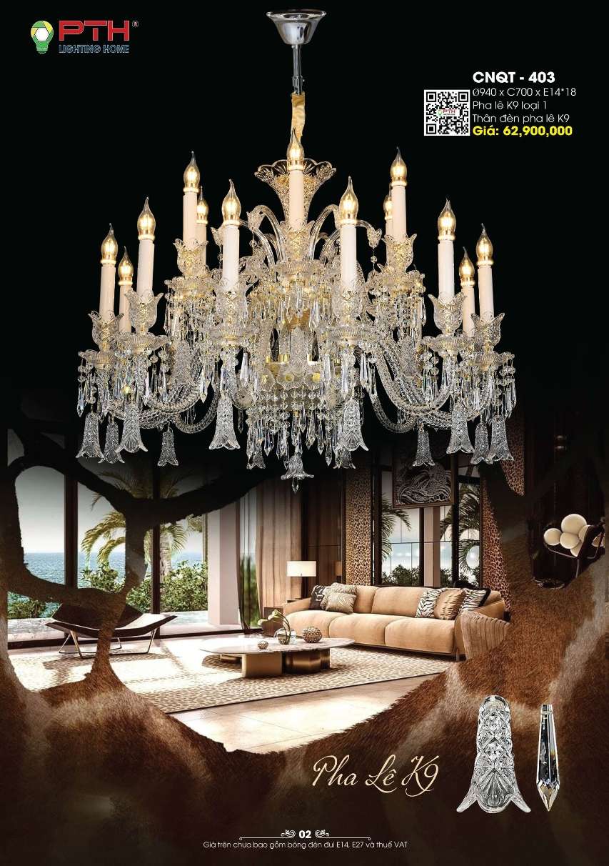 Đèn chùm PTH Lighting Home CNQT - 403