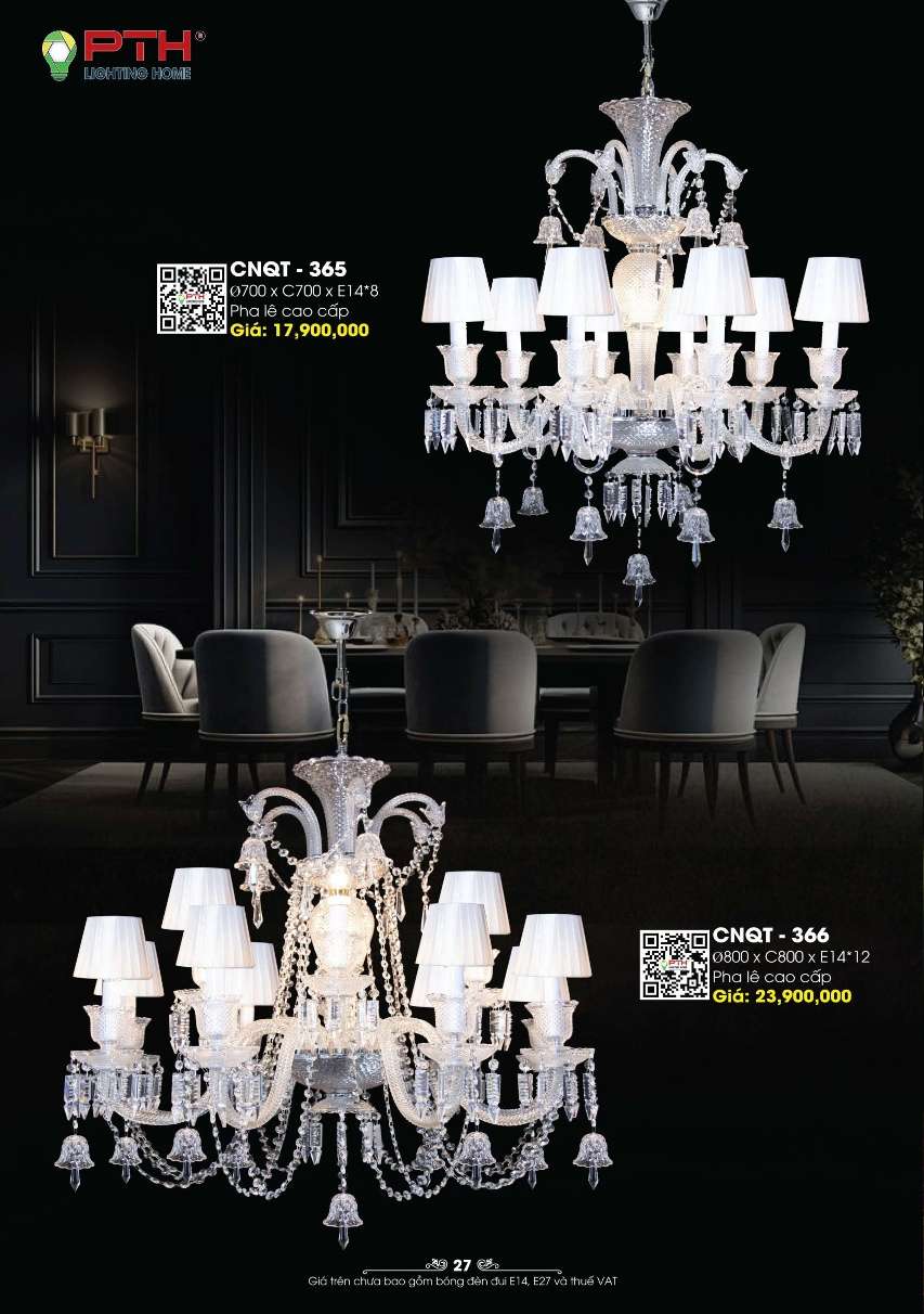 Đèn chùm PTH Lighting Home CNQT - 365, CNQT - 366