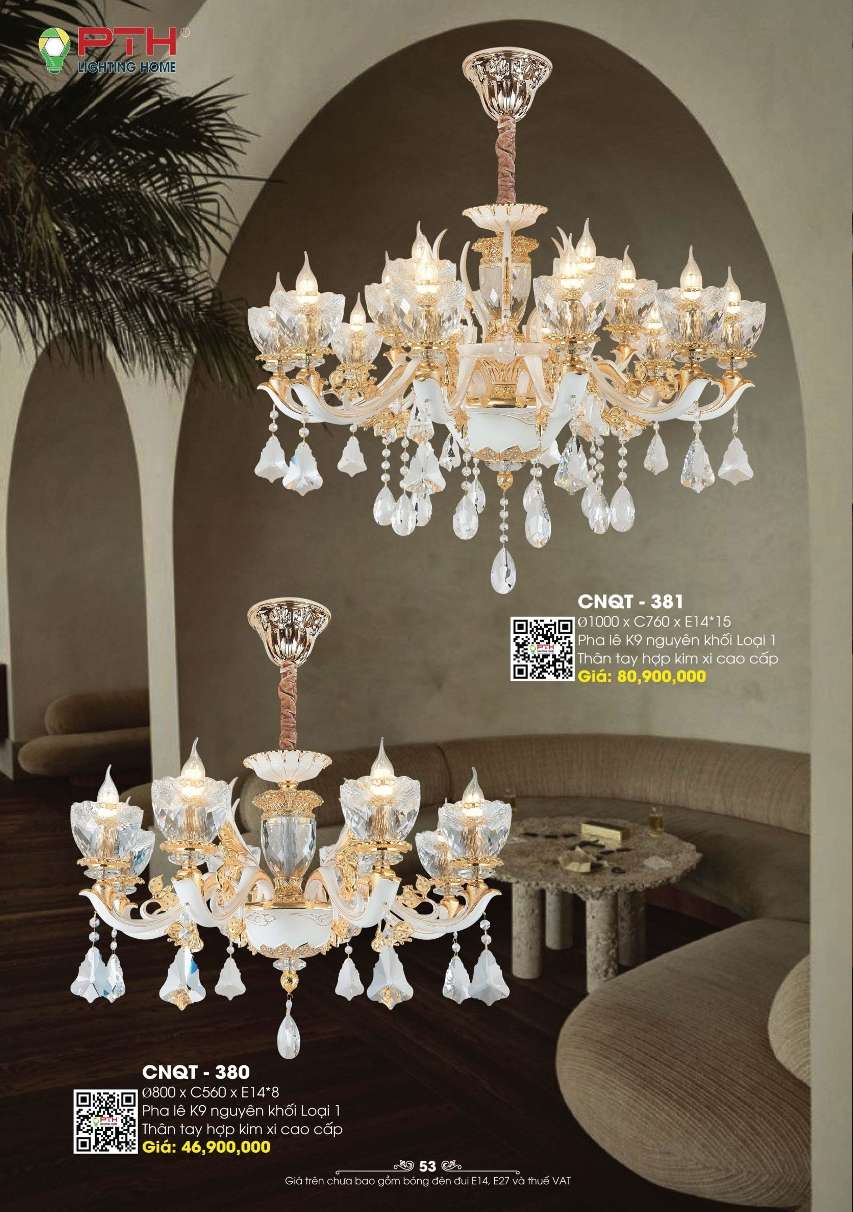Đèn chùm PTH Lighting Home CNQT - 380, CNQT - 381