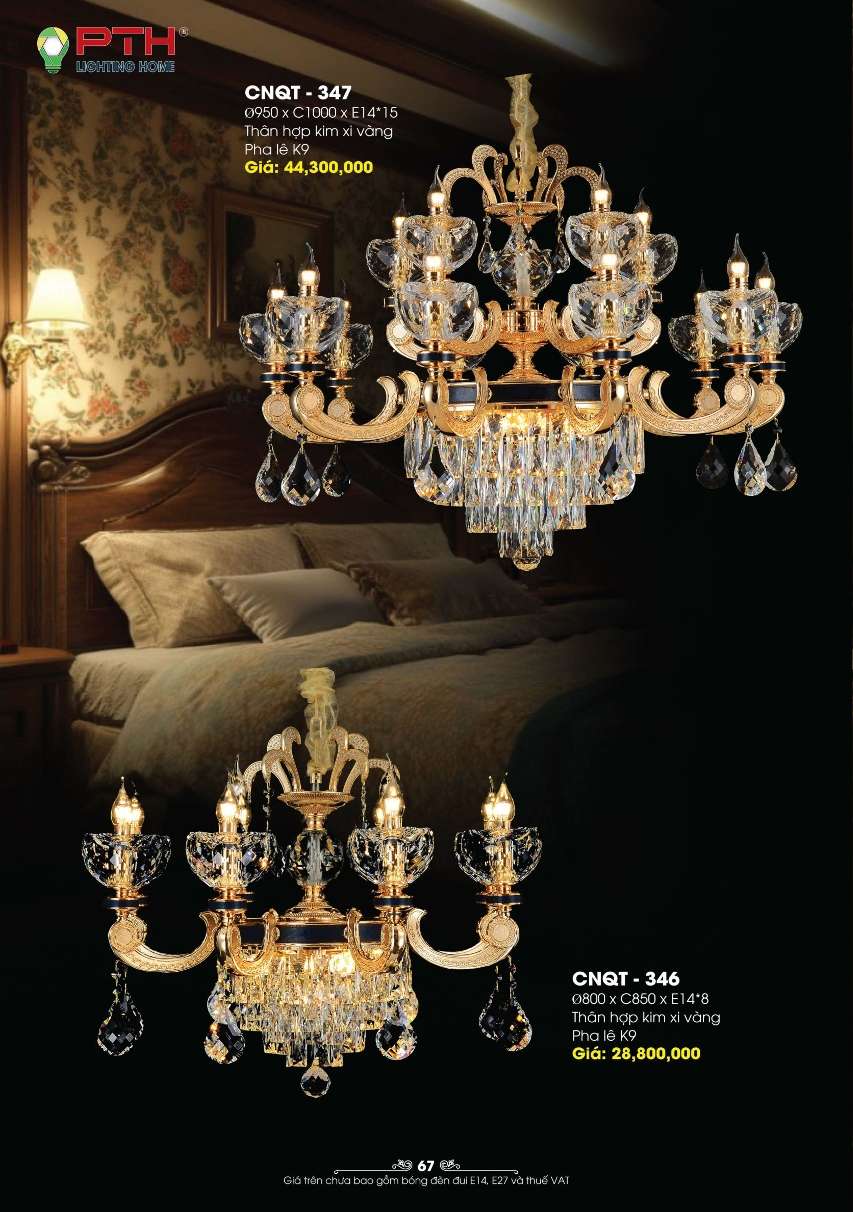 Đèn chùm PTH Lighting Home CNQT - 346, CNQT - 347