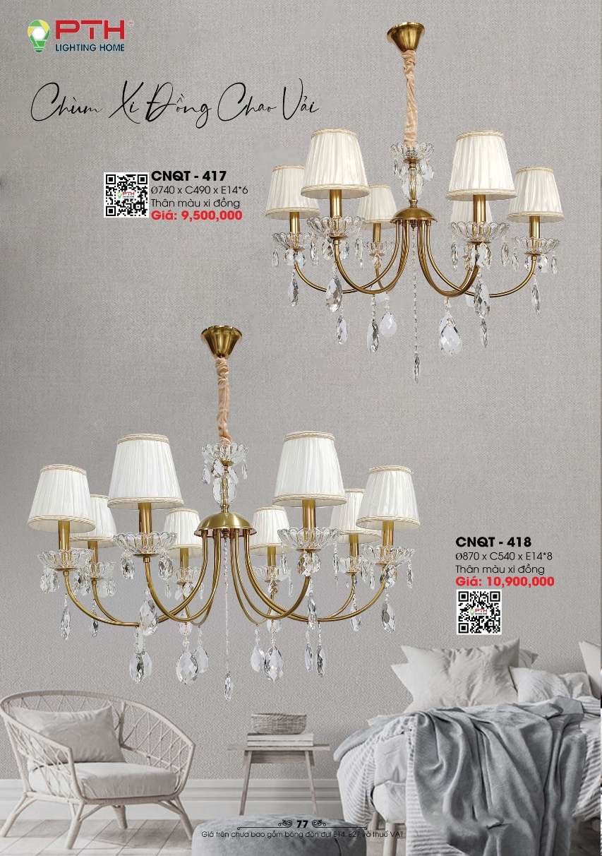 Đèn chùm PTH Lighting Home CNQT - 417, CNQT - 418