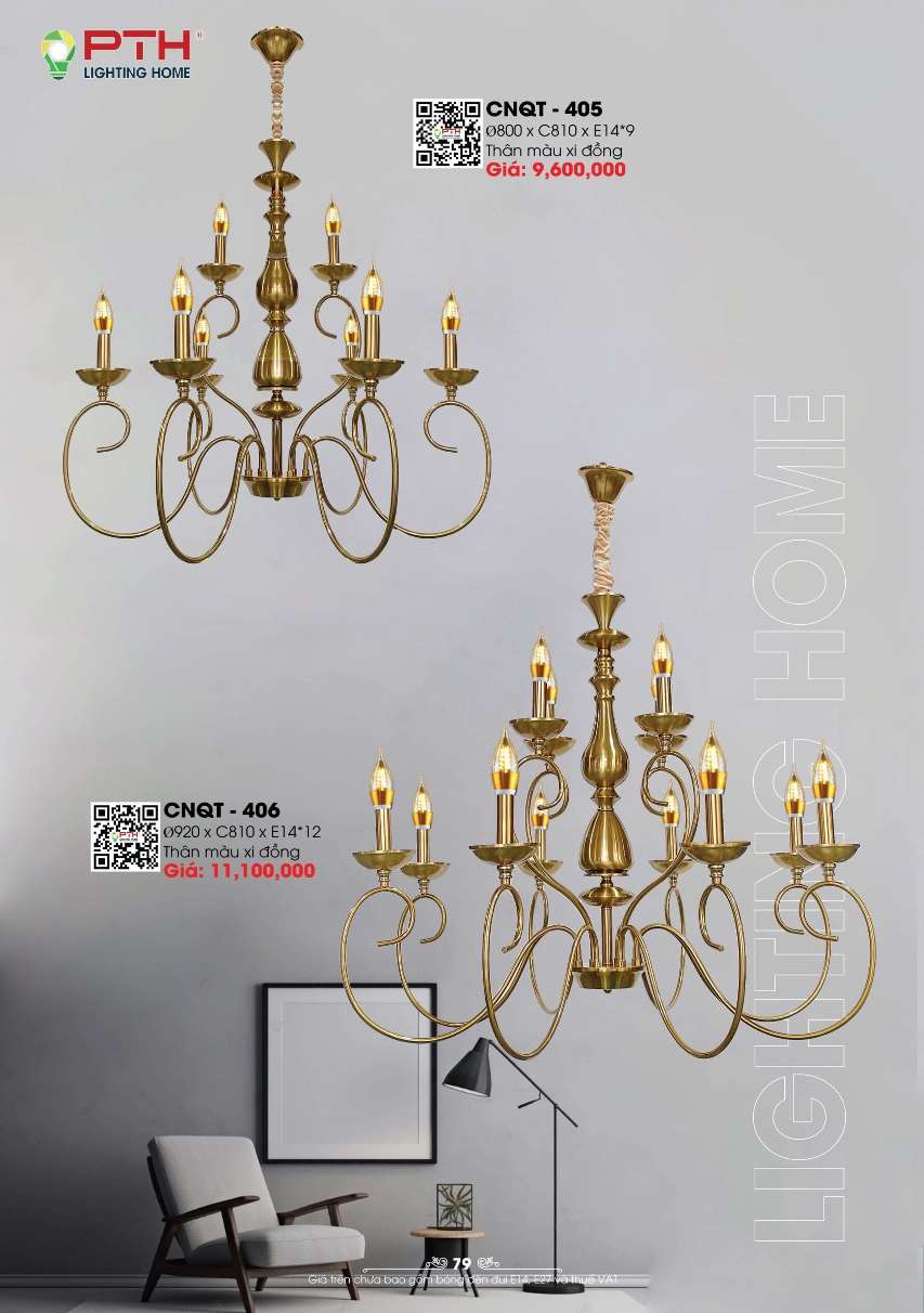 Đèn chùm PTH Lighting Home CNQT - 405, CNQT - 406