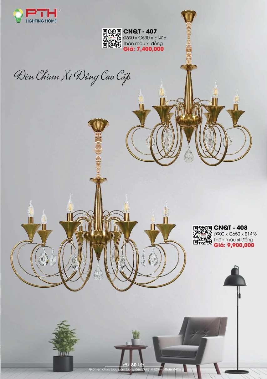 Đèn chùm PTH Lighting Home CNQT - 407, CNQT - 408
