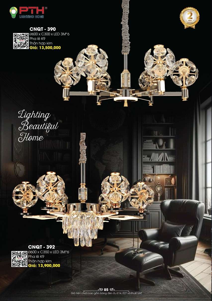 Đèn chùm PTH Lighting Home CNQT - 390, CNQT - 392