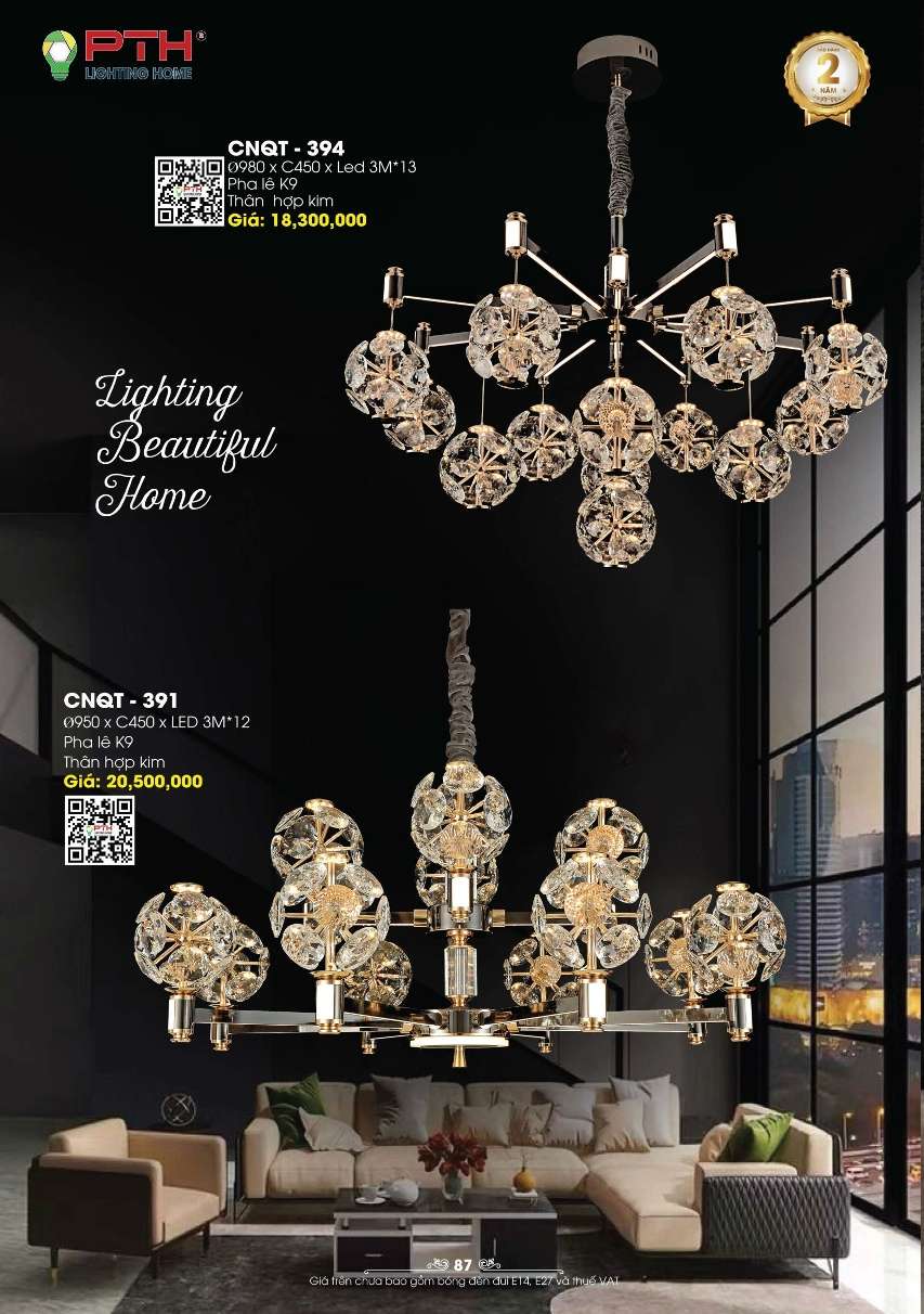 Đèn chùm PTH Lighting Home CNQT - 391, CNQT - 394