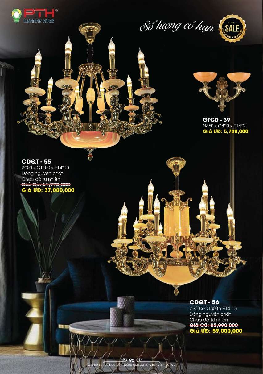 Đèn chùm PTH Lighting Home CDQT - 55, CDQT - 56, GTCD - 39