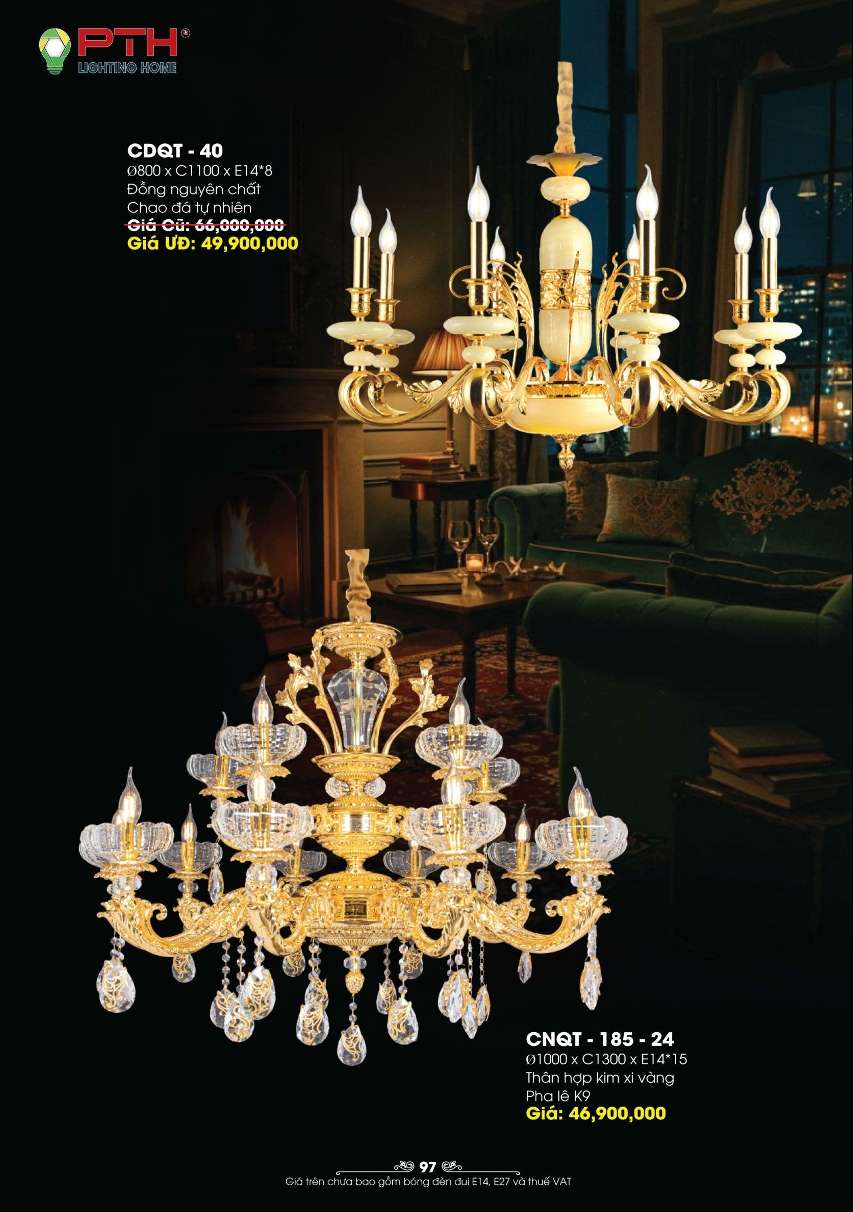 Đèn chùm PTH Lighting Home CDQT - 40, CNQT - 185 - 24
