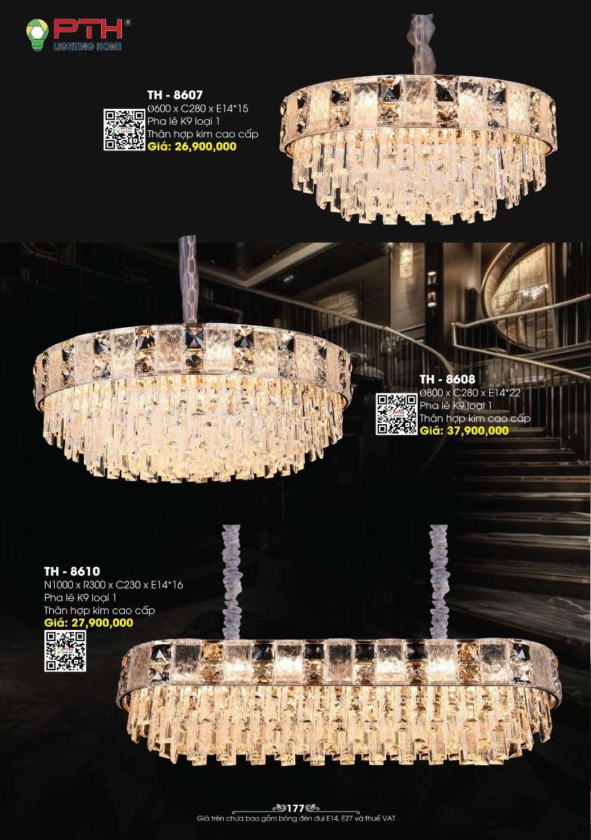 Đèn thả PTH Lighting Home TH - 8607, TH - 8608, TH - 8610