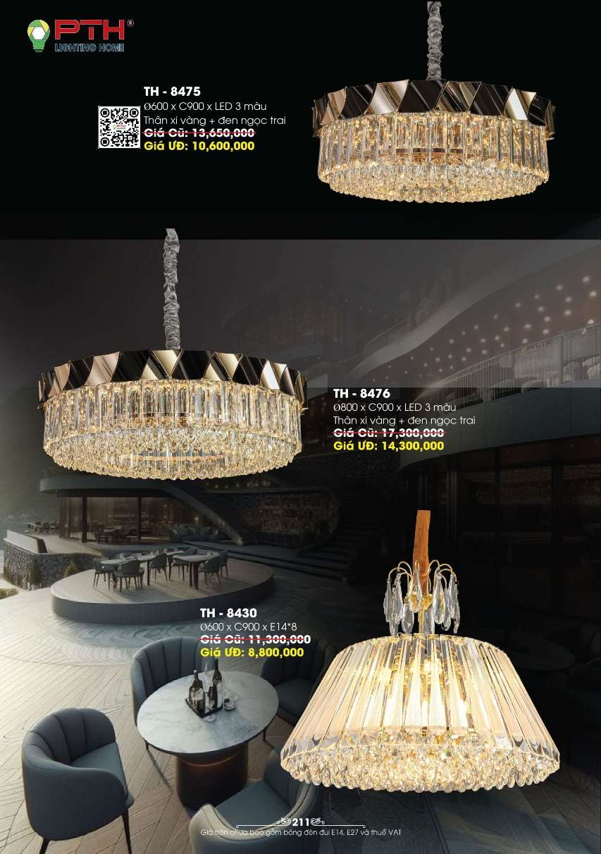 Đèn thả PTH Lighting Home TH - 8475, TH - 8476, TH - 8430