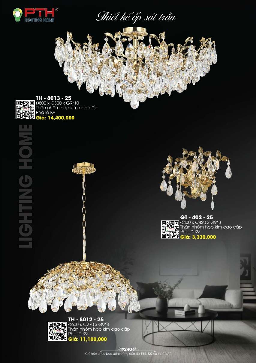 Đèn thả PTH Lighting Home TH - 8012 - 25, TH - 8013 - 25, GT - 402 - 25