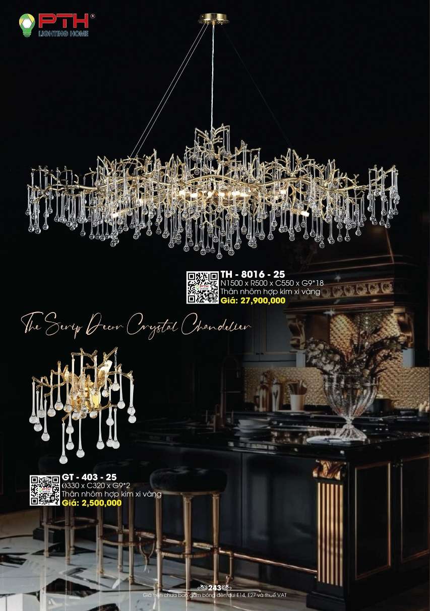 Đèn thả PTH Lighting Home TH - 8016 - 25, GT - 403 - 25
