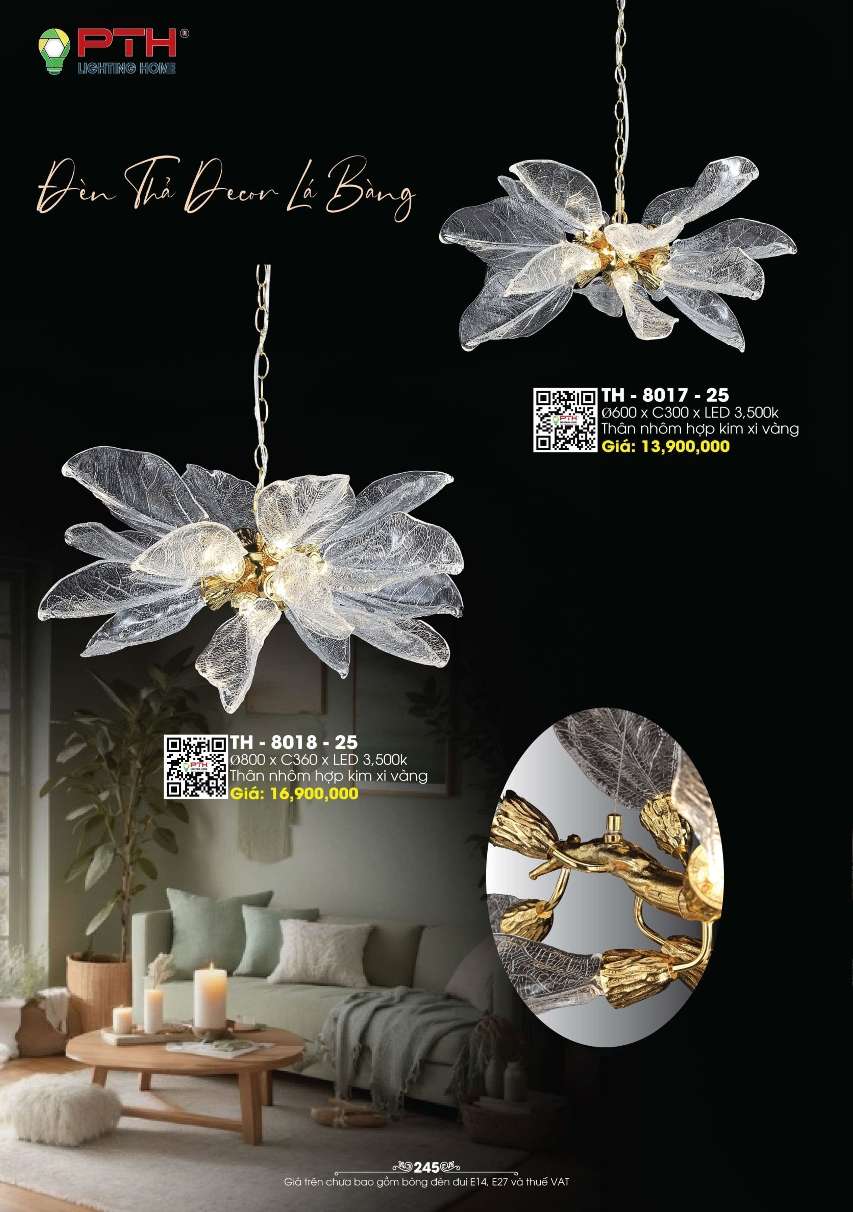 Đèn thả PTH Lighting Home TH - 8017 - 25, TH - 8018 - 25