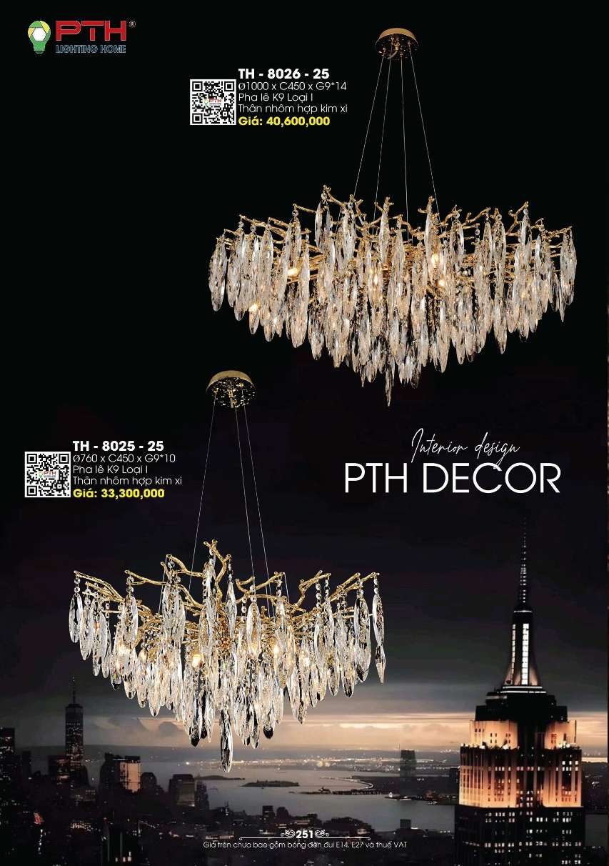 Đèn thả PTH Lighting Home TH - 8025 - 25, TH - 8026 - 25
