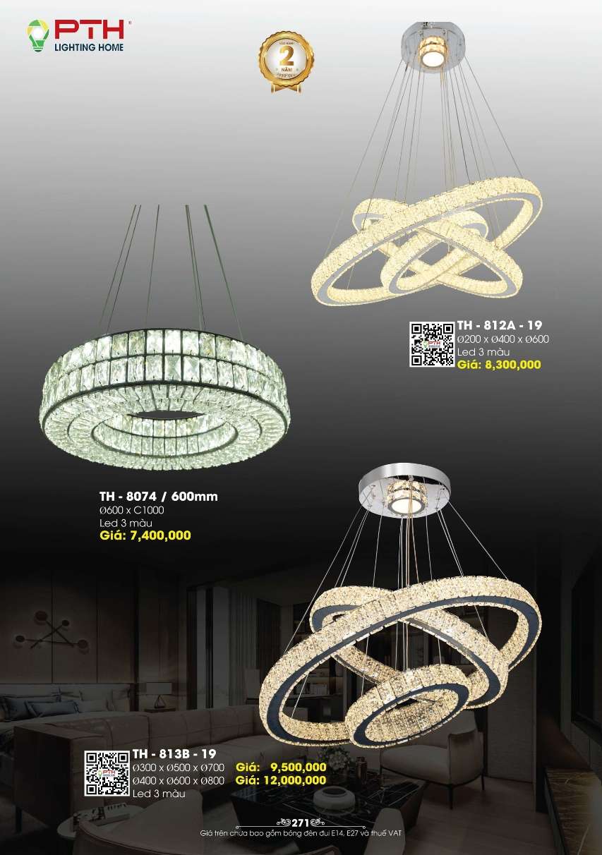 Đèn thả PTH Lighting Home TH - 8074, TH - 812A - 19, TH - 813B - 19