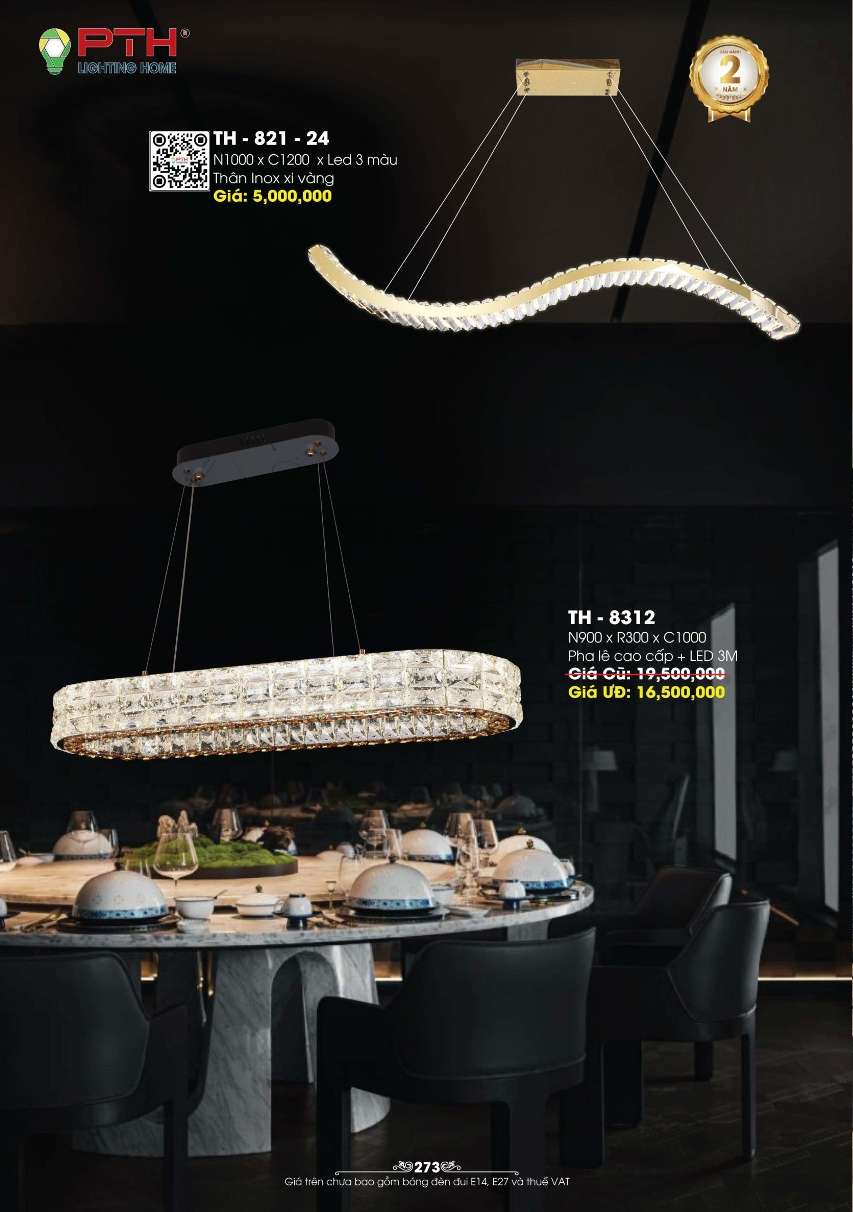 Đèn thả PTH Lighting Home TH - 8312, TH - 821 - 24