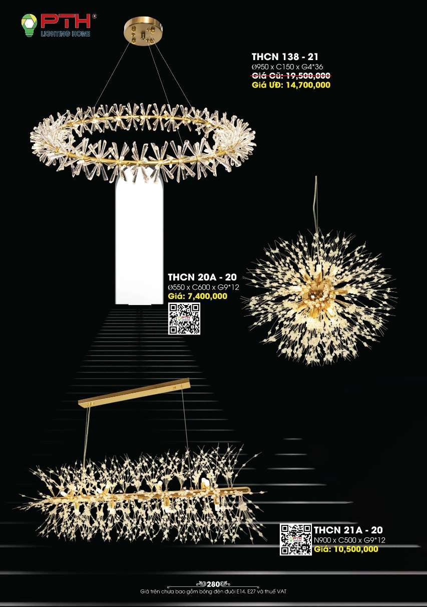 Đèn thả PTH Lighting Home THCN 138 - 21, THCN 20A - 20, THCN 21A - 20