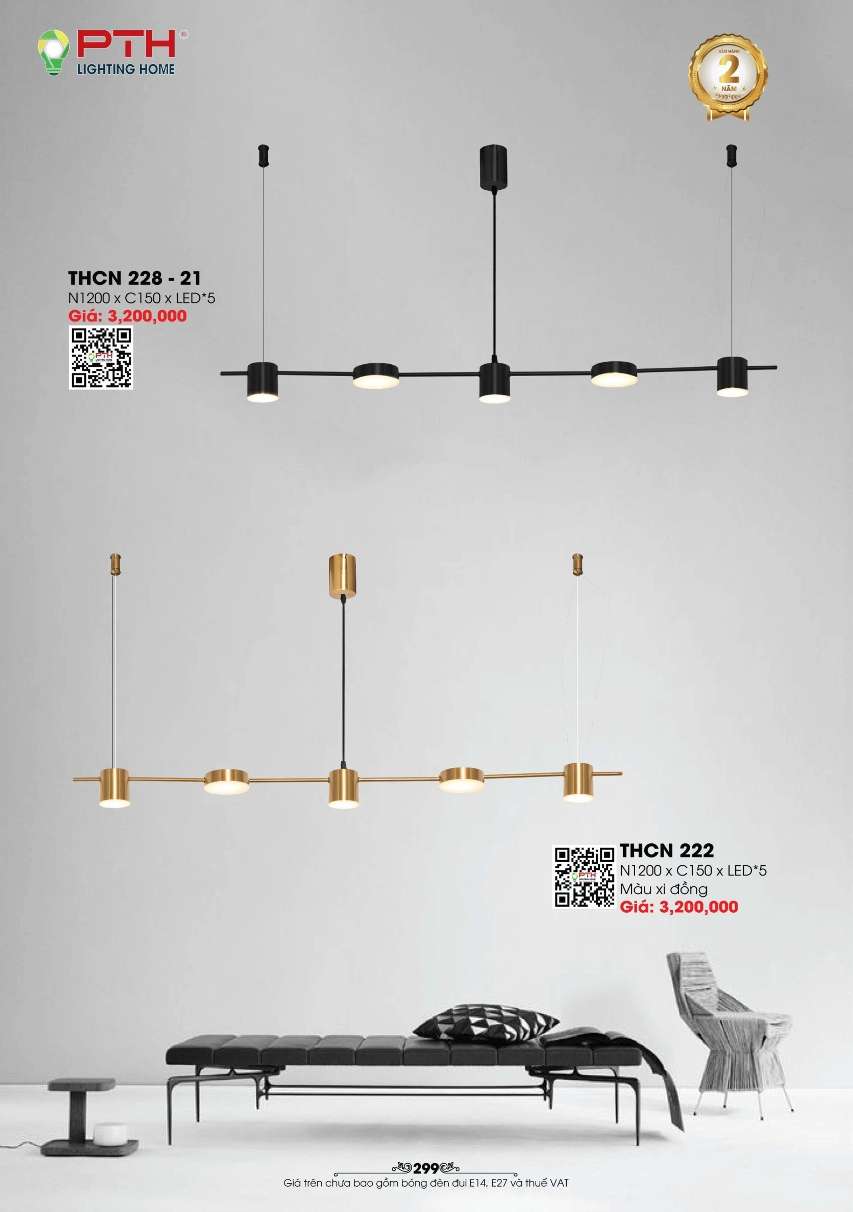 Đèn thả PTH Lighting Home THCN 228 - 21, THCN 222