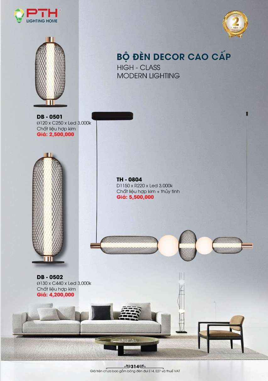 Đèn thả PTH Lighting Home TH - 0804, DB - 0501, DB - 0502