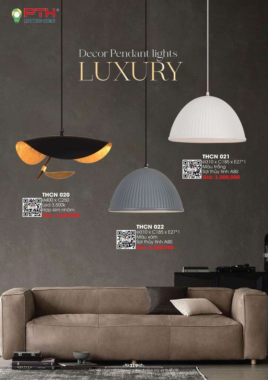 Đèn thả PTH Lighting Home THCN 020, THCN 021, THCN 022
