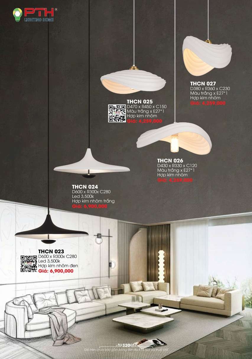 Đèn thả PTH Lighting Home THCN 023, THCN 024, THCN 025, THCN 026, THCN 027