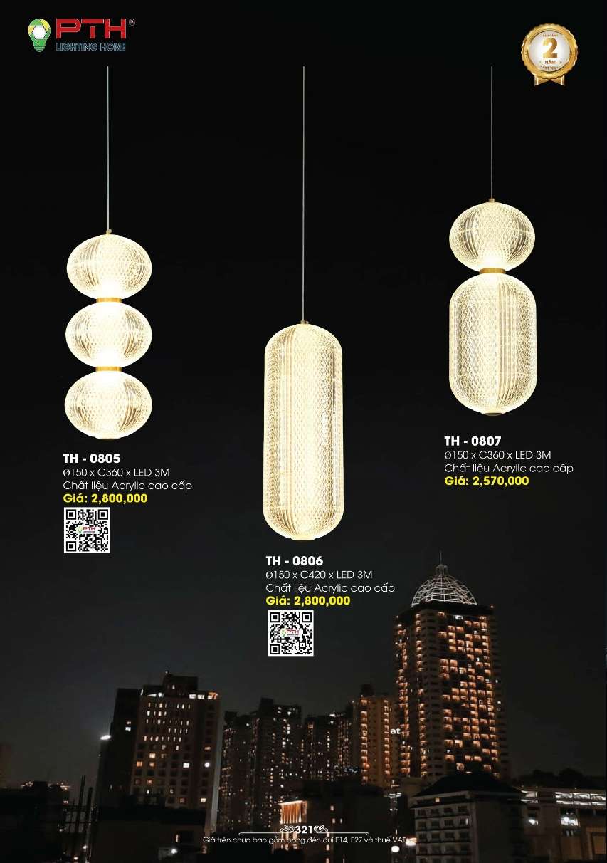 Đèn thả PTH Lighting Home TH - 0805, TH - 0806, TH - 0807