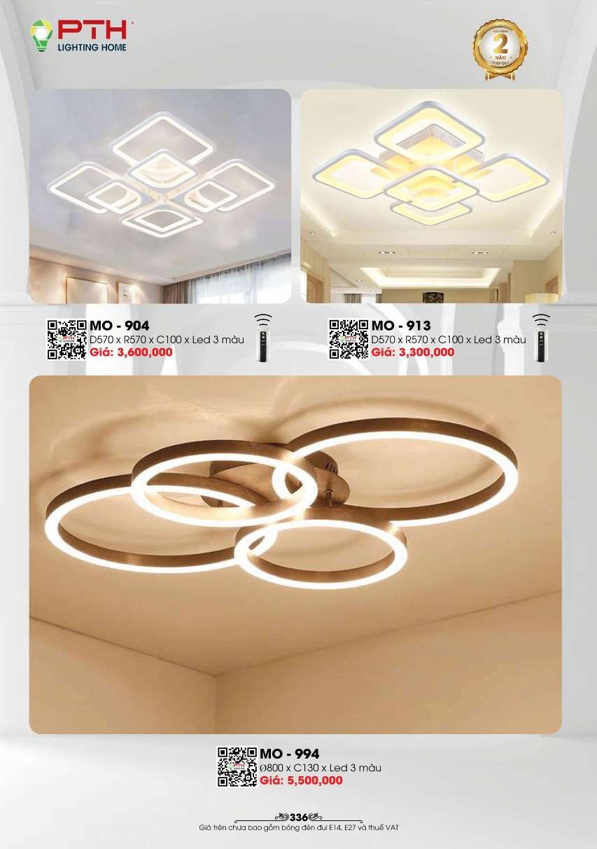 Đèn mâm ốp trần PTH Lighting Home MO - 904, MO - 913, MO - 994