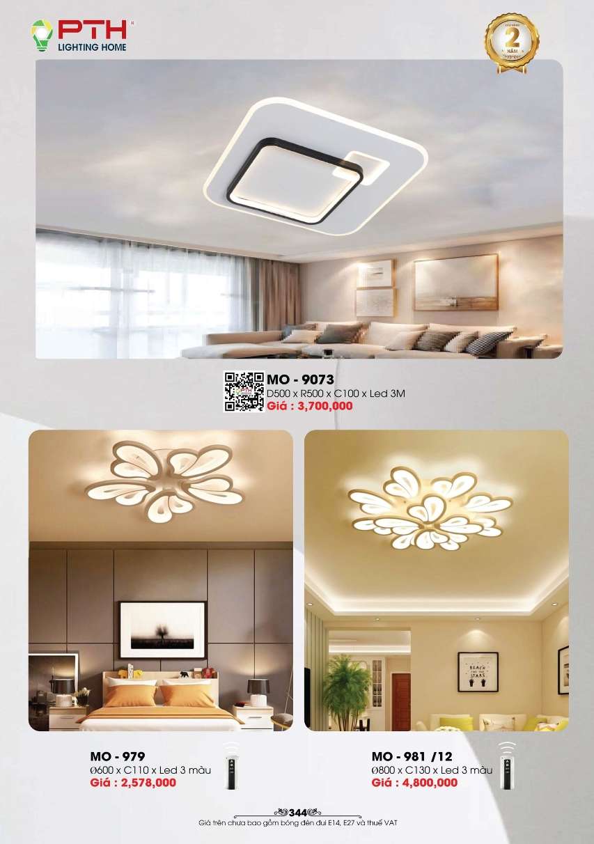 Đèn mâm ốp trần PTH Lighting Home MO - 9073, MO - 979, MO - 981/12