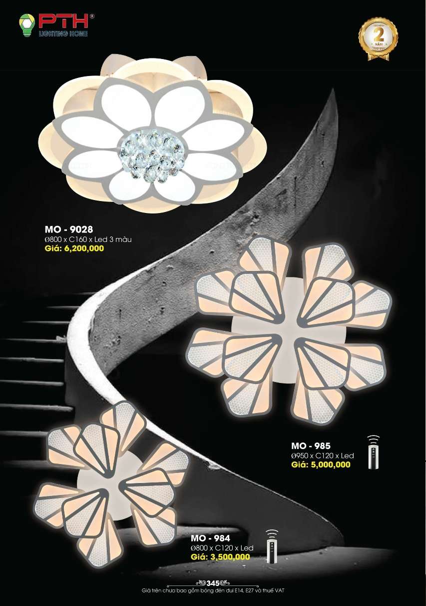 Đèn mâm ốp trần PTH Lighting Home MO - 9028, MO - 984, MO - 985
