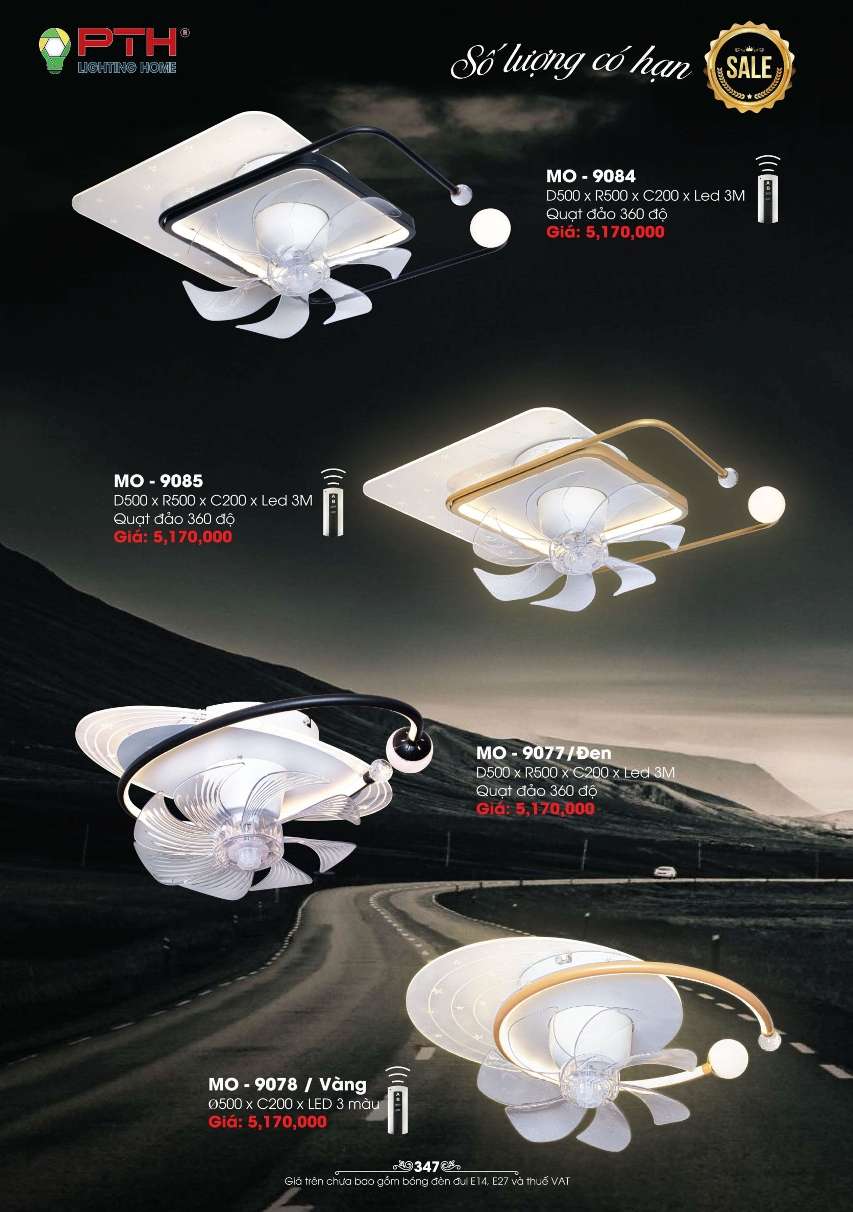 Đèn mâm ốp trần PTH Lighting Home MO - 9084, MO - 9085, MO - 9077, MO - 9078