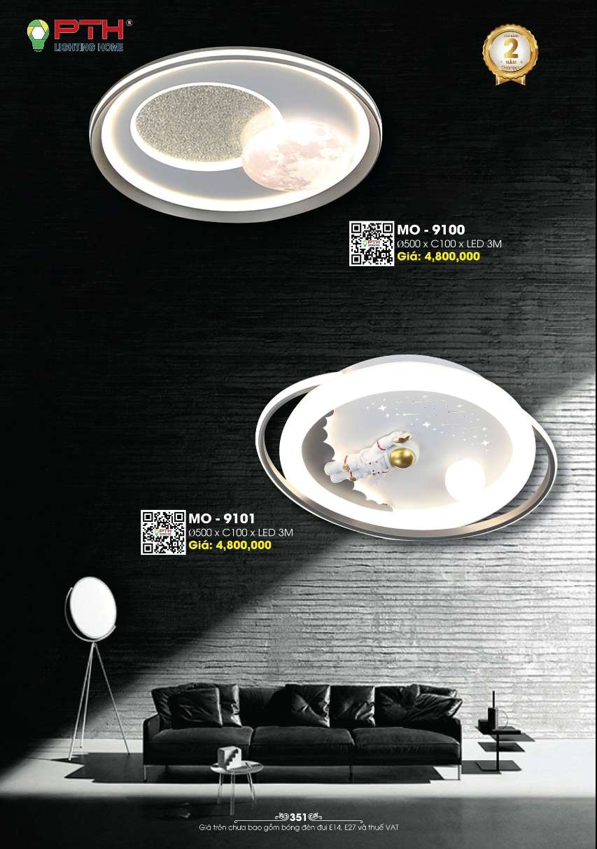 Đèn mâm ốp trần PTH Lighting Home MO - 9100, MO - 9101