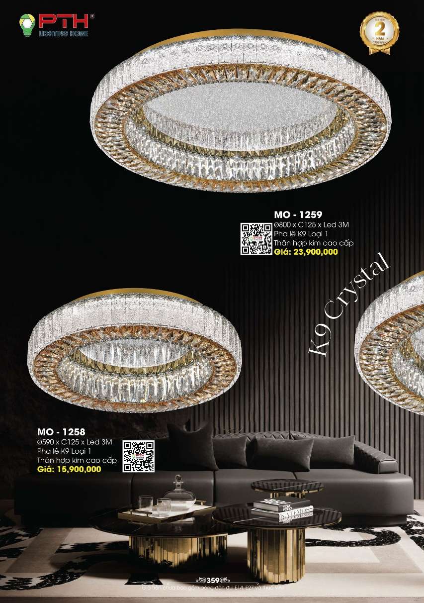Đèn mâm ốp trần PTH Lighting Home MO - 1258, MO - 1259