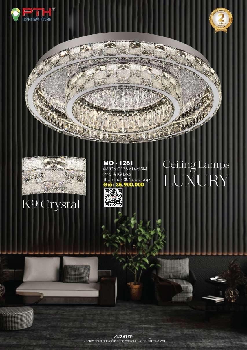 Đèn mâm ốp trần PTH Lighting Home MO - 1261