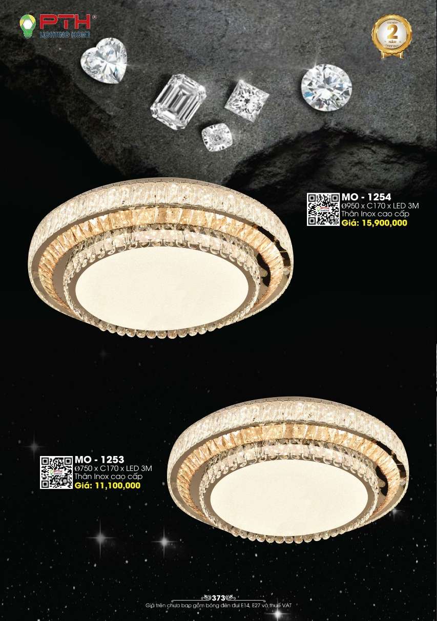 Đèn mâm ốp trần PTH Lighting Home MO - 1253, MO - 1254