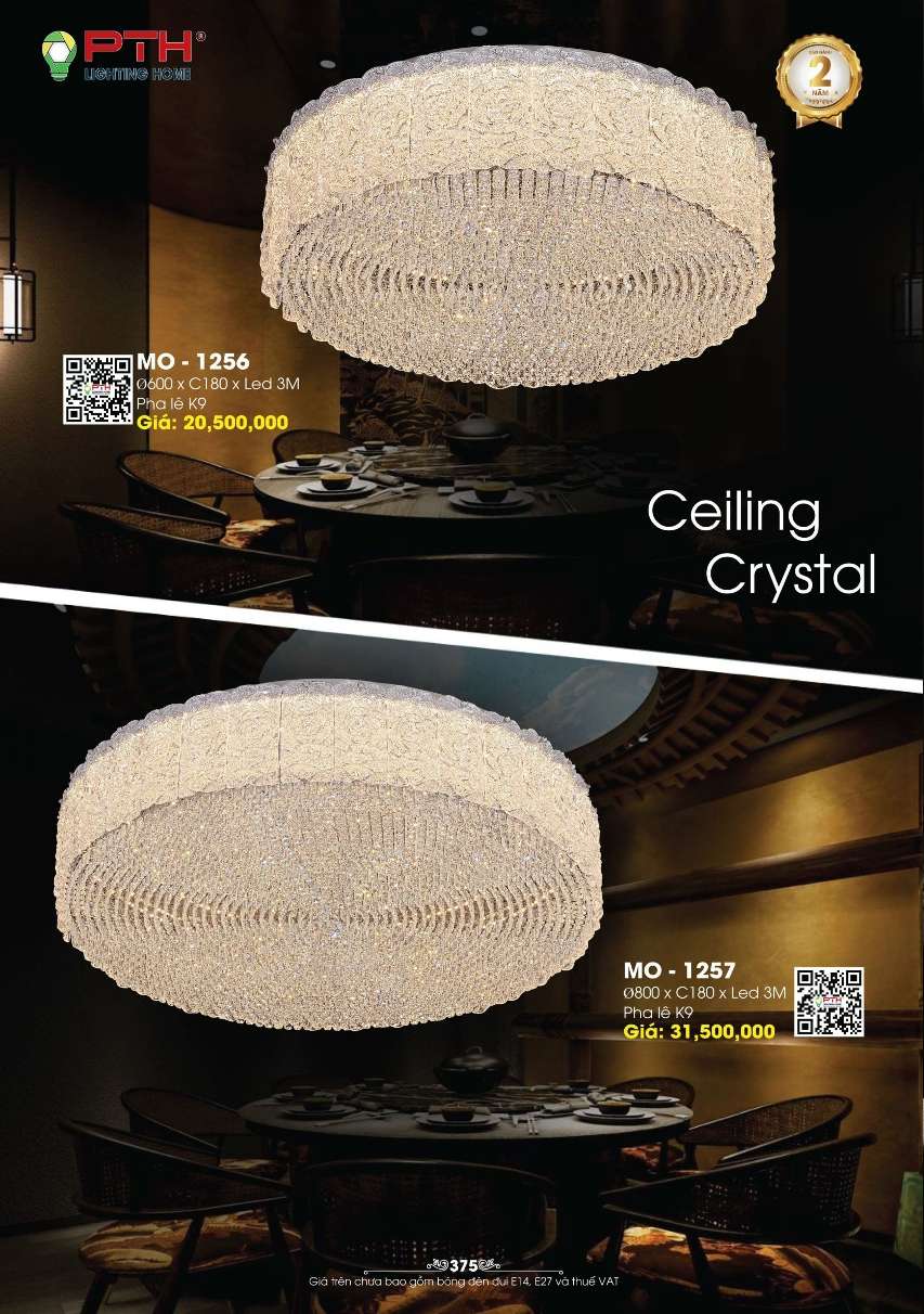 Đèn mâm ốp trần PTH Lighting Home MO - 1256, MO - 1257