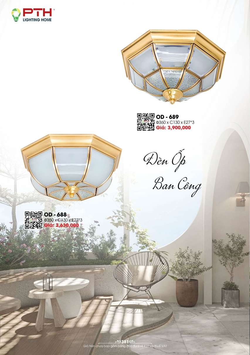 Đèn ốp trần PTH Lighting Home OD - 688, OD - 689