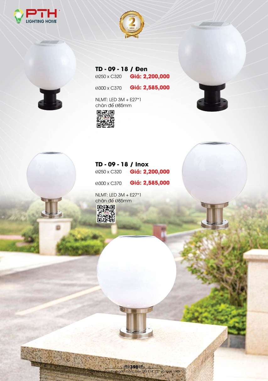 Đèn năng lượng mặt trời PTH Lighting Home TD - 09 - 18