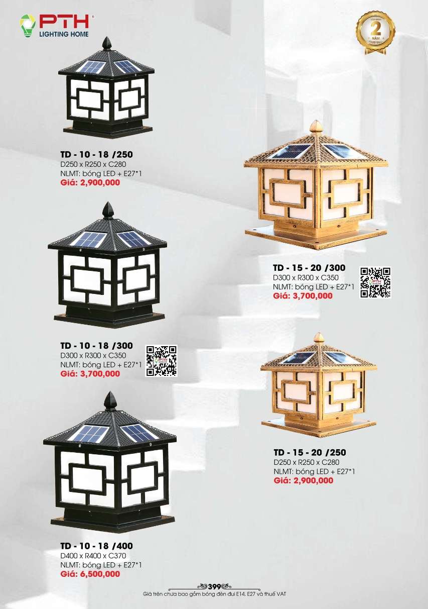 Đèn trụ PTH Lighting Home TD - 10 - 18, TD - 15 - 20