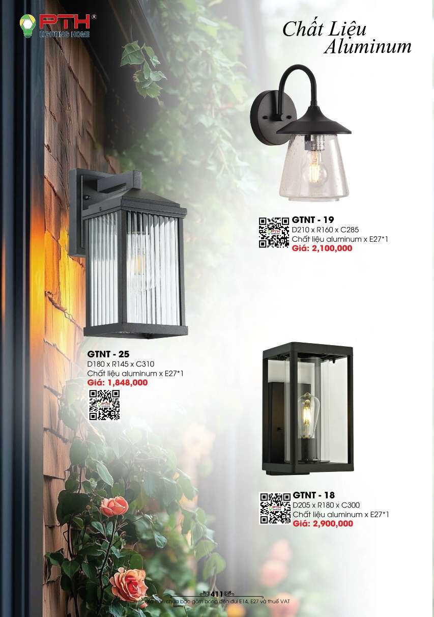 Đèn gắn tường PTH Lighting Home GTNT - 18, GTNT - 19, GTNT - 25