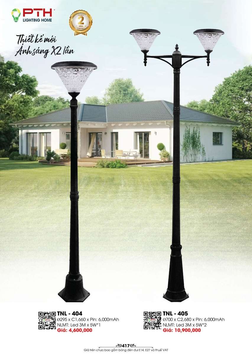 Đèn năng lượng mặt trời PTH Lighting Home TNL - 404, TNL - 405