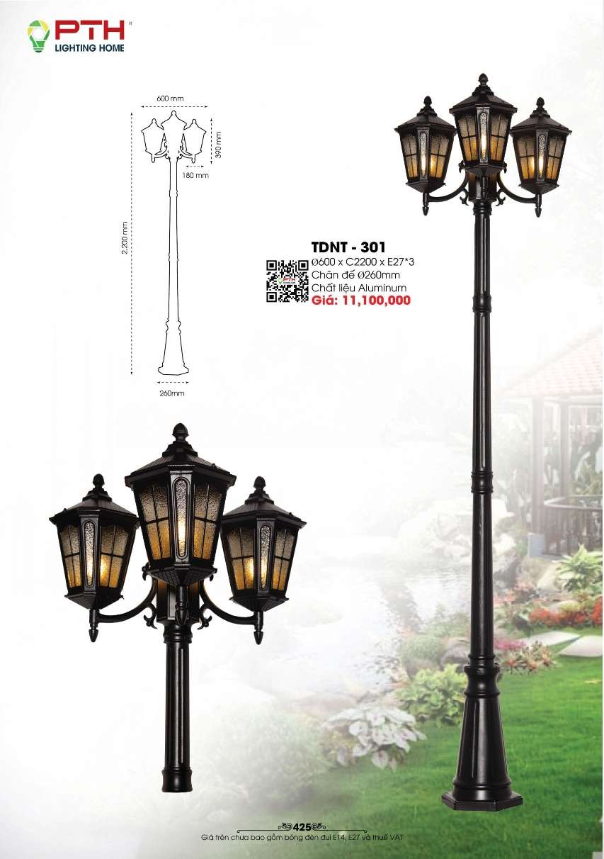 Đèn trụ PTH Lighting Home TDNT - 301
