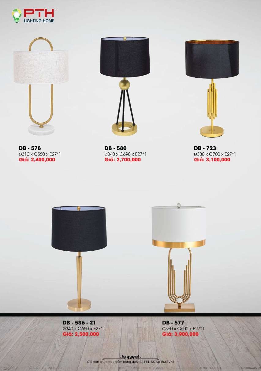 Đèn bàn PTH Lighting Home DB - 578, DB - 580, DB - 723, DB - 577, DB - 536 - 21