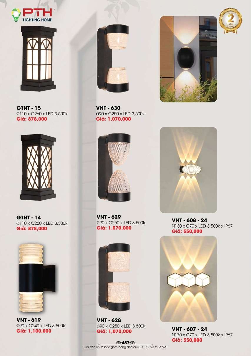 Đèn gắn tường PTH Lighting Home GTNT - 15, VNT - 630, GTNT - 14, VNT - 629, VNT - 608 - 24, VNT - 619, VNT - 628, VNT - 607 - 24
