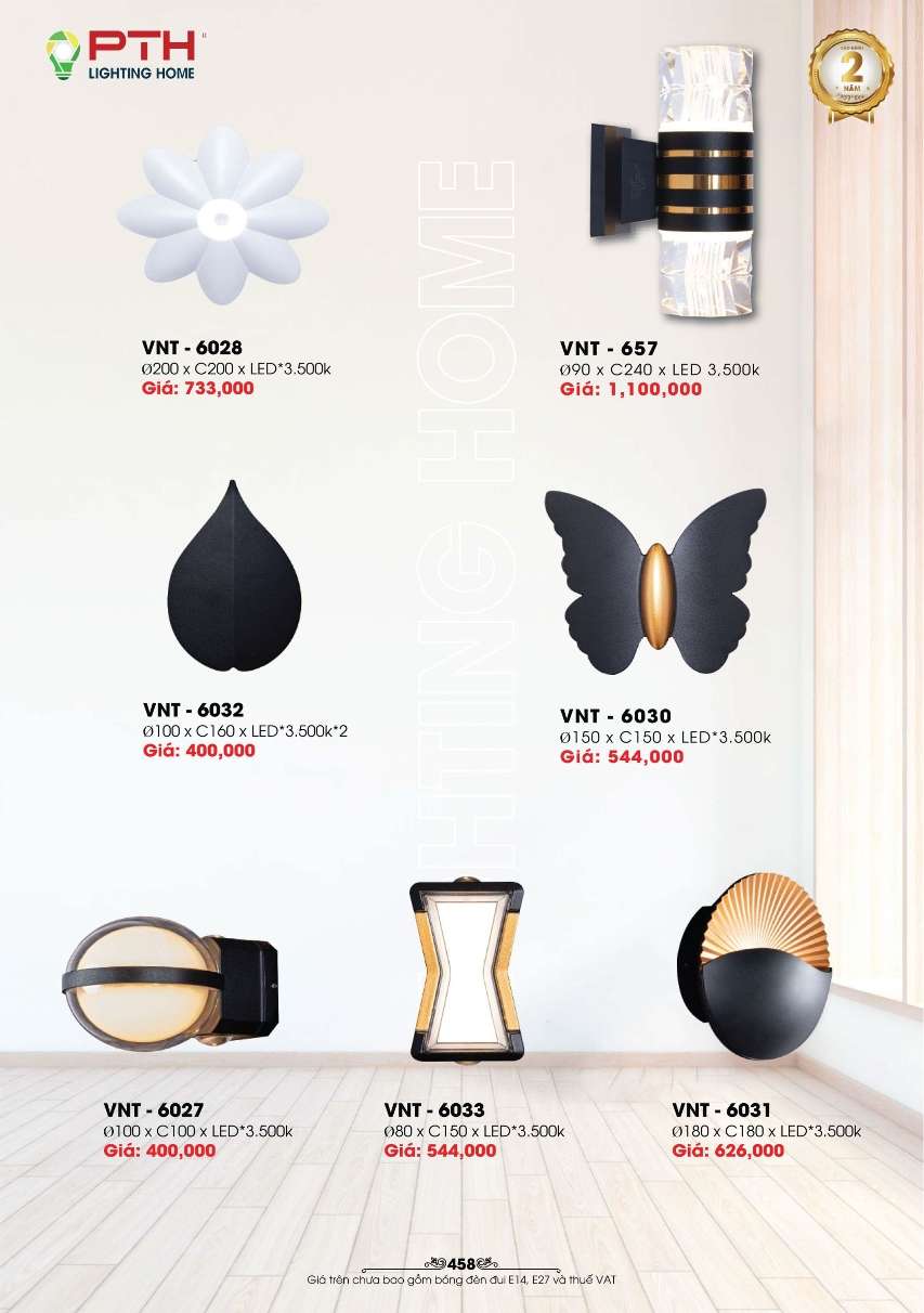 Đèn gắn tường PTH Lighting Home VNT - 6028, VNT - 657, VNT - 6032, VNT - 6030, VNT - 6027, VNT - 6033, VNT - 6031