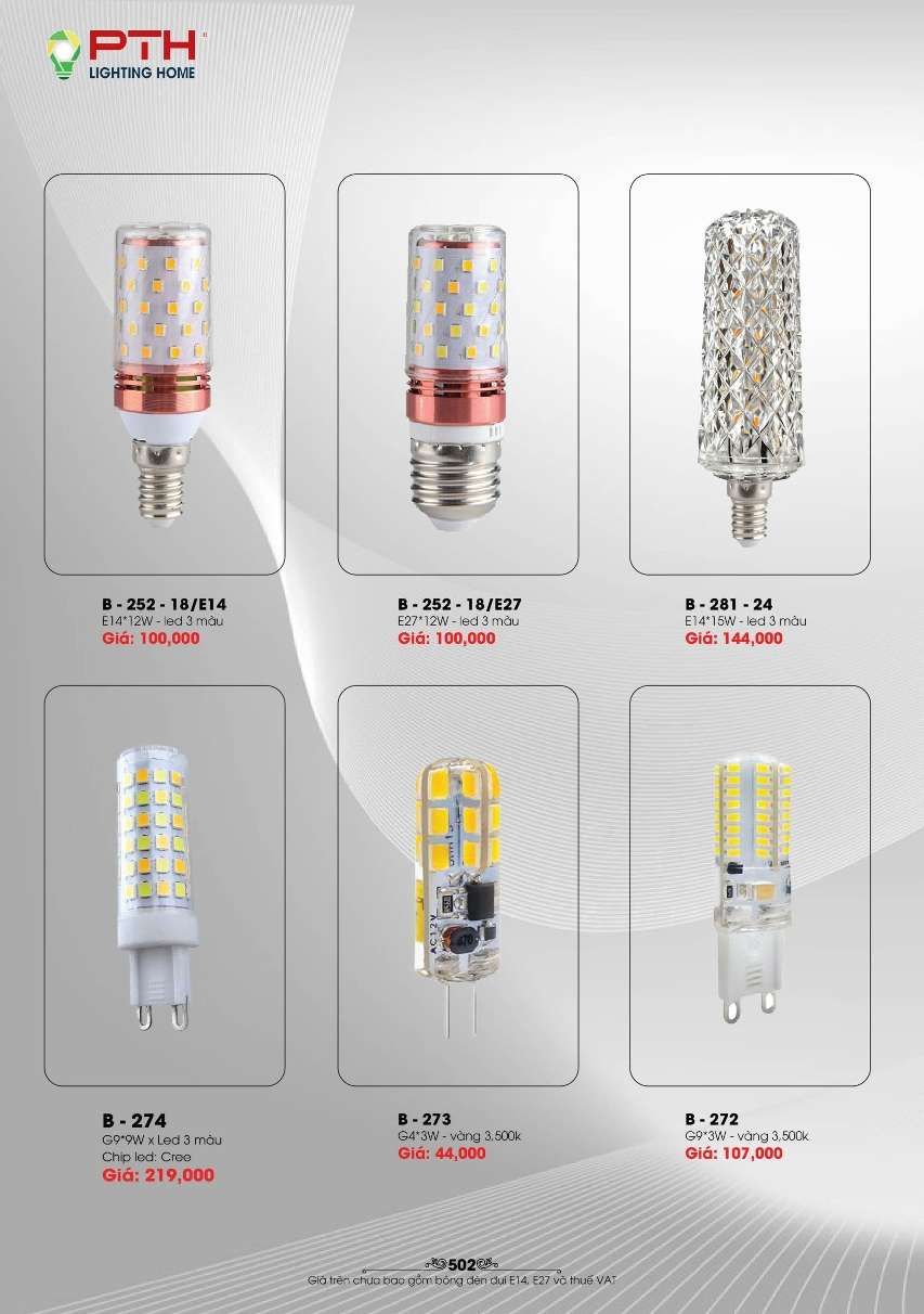 Bóng led PTH Lighting Home B - 252, B - 281, B - 274, B - 273, B - 272