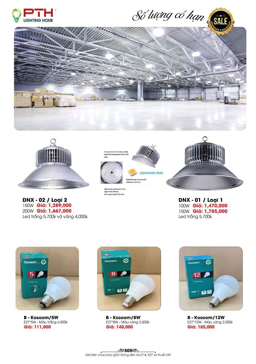 Đèn led PTH Lighting Home DNX - 02, DNX - 01, B - Kosoom