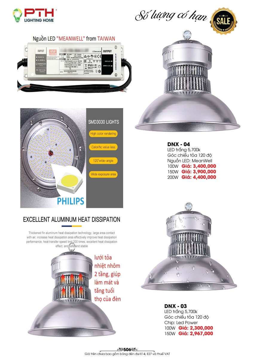 Đèn led PTH Lighting Home DNX - 04, DNX - 03