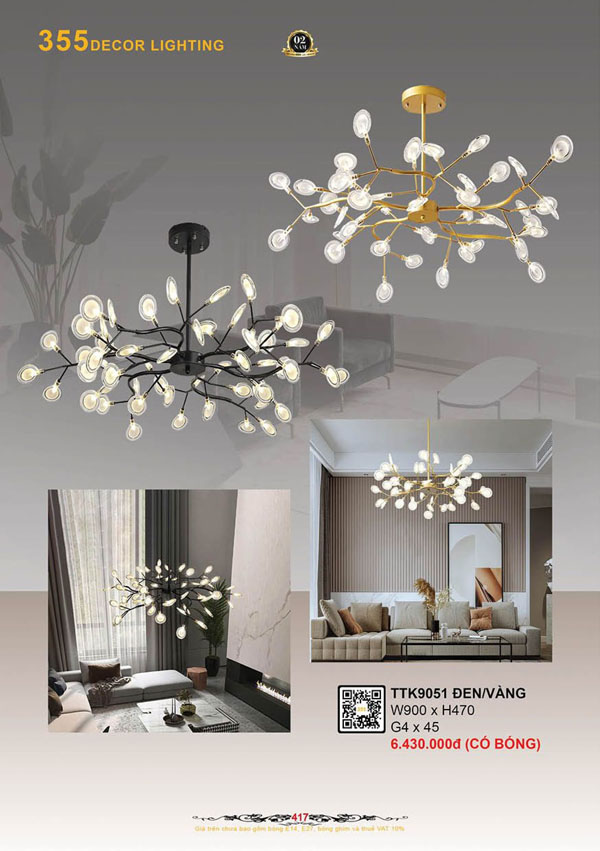Đèn thả thiết kế 355 Decor TTK9051