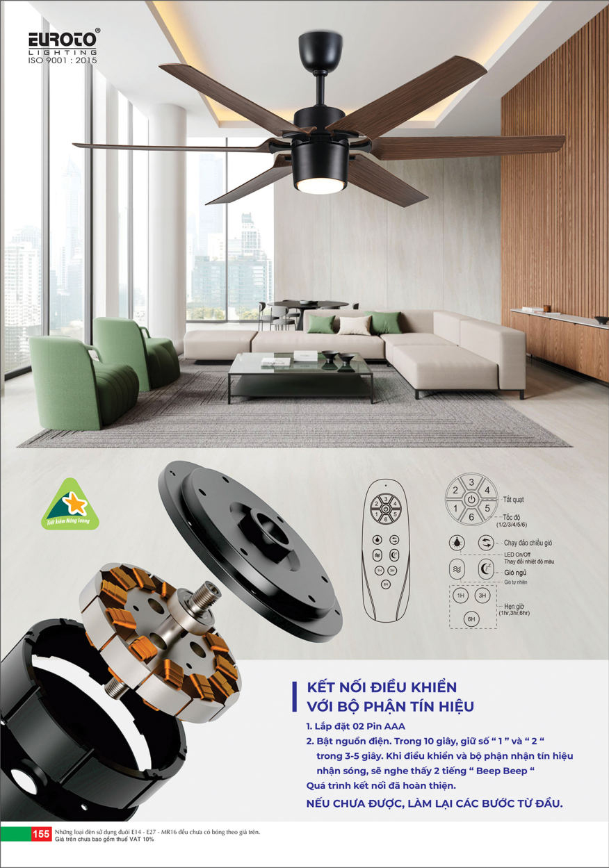 Quạt trần Euroto MODEL-Q01, MODEL-Q02, MODEL-Q03
