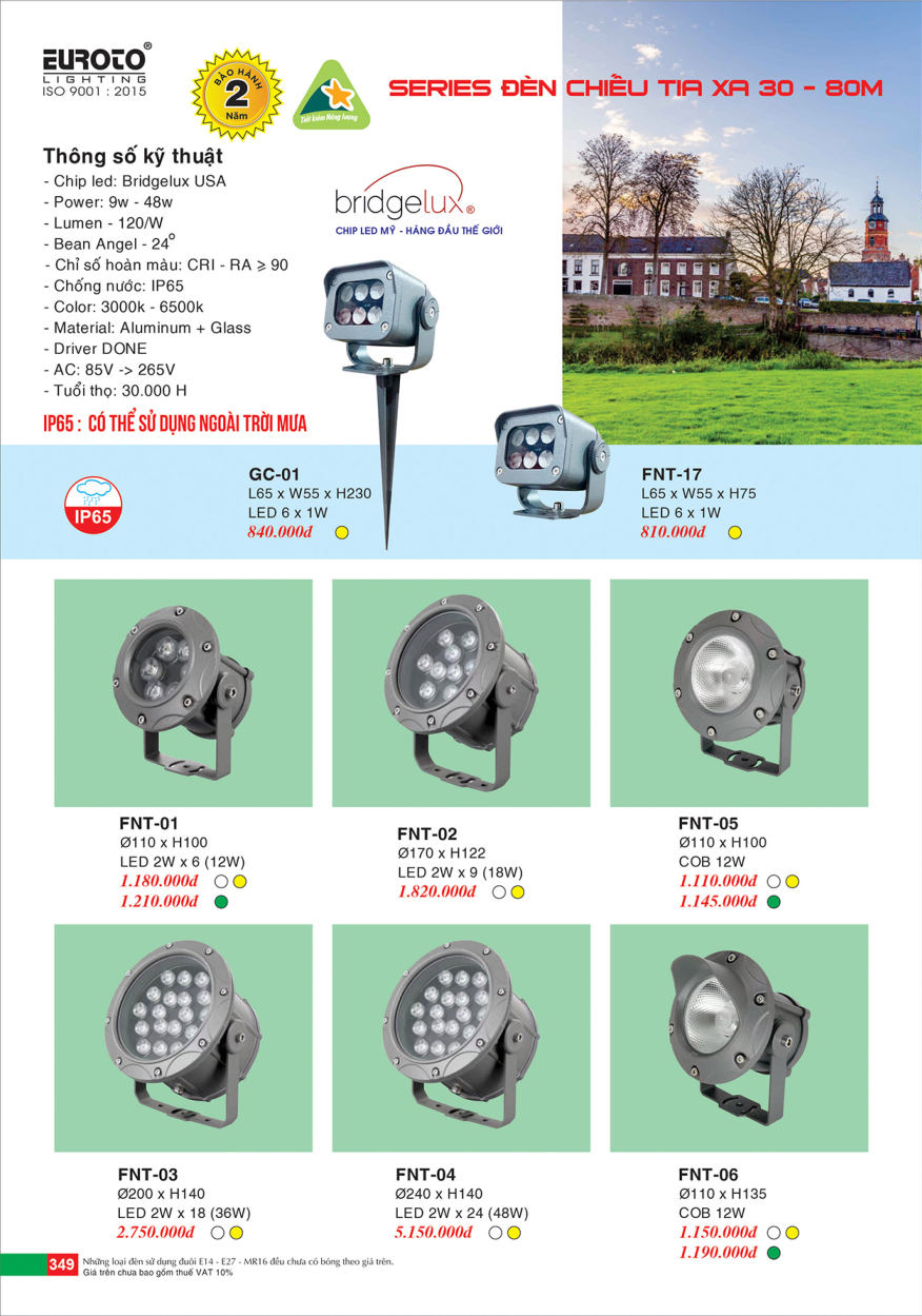 Đèn chiếu tia Euroto FNT-01, FNT-02, FNT-03, FNT-04, FNT-05, FNT-06, FNT-17, GC-01